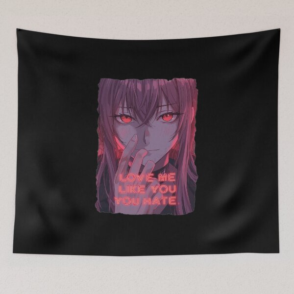 Item preview, Love Me Like You Hate Me Edgy Yandere Anime Girl Neon Aesthetic designed and sold by ConfuseLab Alt.