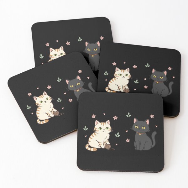 Item preview, Kawaii Cat Orange Tabby & Black Cat designed and sold by 0606PM.
