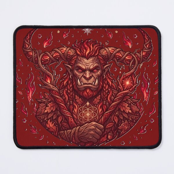 Item preview, Orc Berserker - Primordial Flame Warrior Emblem designed and sold by PawsyVibe.