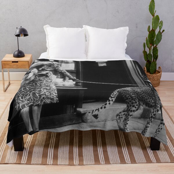 Item preview, American silent film actress Phyllis Gordon window-shopping in Earls Court, London 1939 with her four-year-old cheetah vintage black and white photograph designed and sold by Astrid Arkhangelsky.