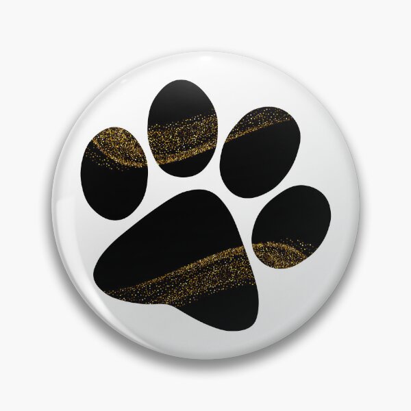 Item preview, Cute Shiny & Glittery Black & Gold Paw Print designed and sold by Alecsandra.