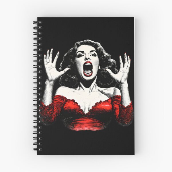 Item preview, Vintage Horror Scream Queen Woman Retro Pop Style designed and sold by Shoot-The-Moon.