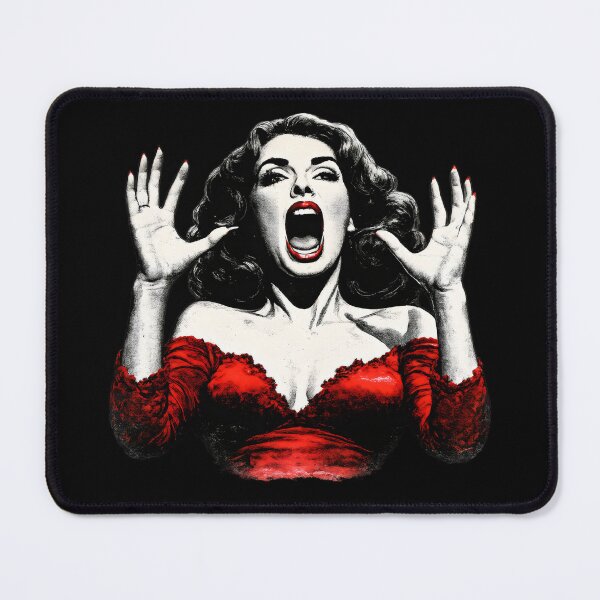 Item preview, Vintage Horror Scream Queen Woman Retro Pop Style designed and sold by Shoot-The-Moon.