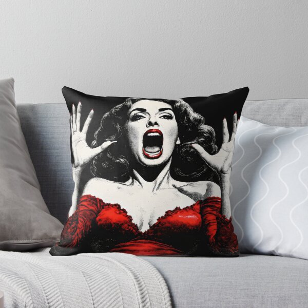 Item preview, Vintage Horror Scream Queen Woman Retro Pop Style designed and sold by Shoot-The-Moon.