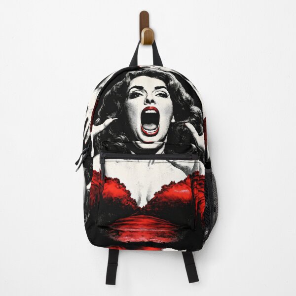 Item preview, Vintage Horror Scream Queen Woman Retro Pop Style designed and sold by Shoot-The-Moon.