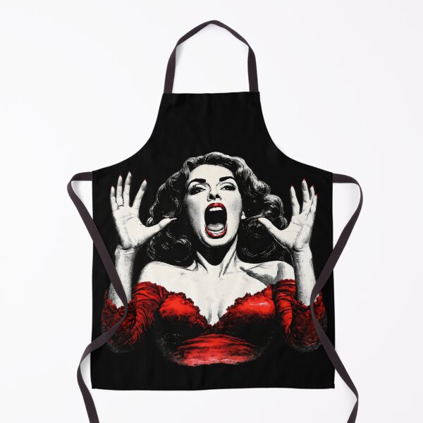 Item preview, Vintage Horror Scream Queen Woman Retro Pop Style designed and sold by Shoot-The-Moon.