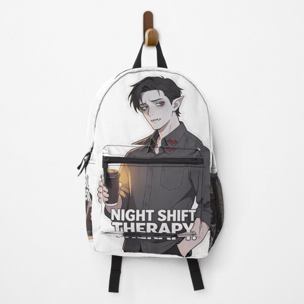 Item preview, Night Shift Therapy – Dracula with Burnout and Coffee designed and sold by Panda LuL Art.