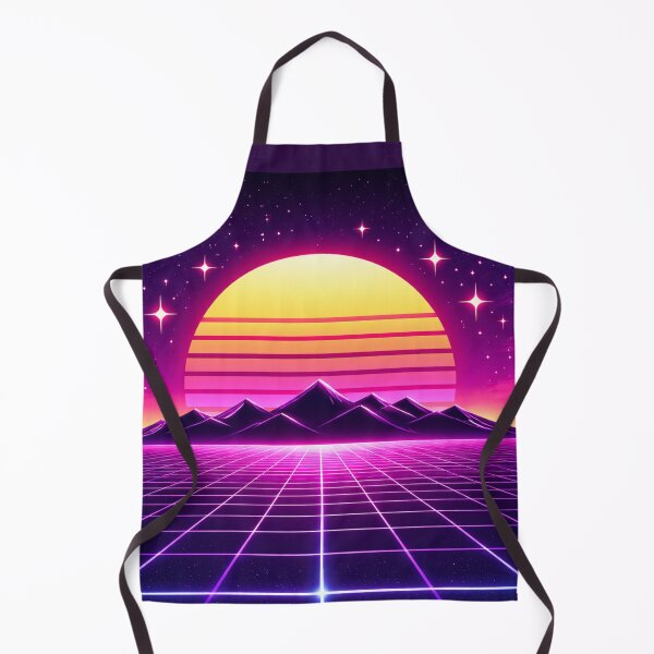 Item preview, Neon Retro Sunset Synthwave Horizon Minimal Aesthetic Design designed and sold by Sadia Jannat.