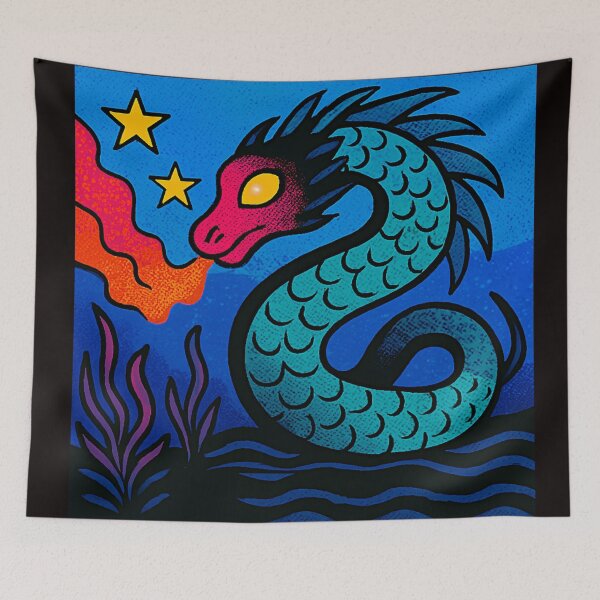 Item preview, Boitatá – The Fiery Serpent of the Depths – Brazilian Mythology #5 designed and sold by Helios Be. Lavsh.