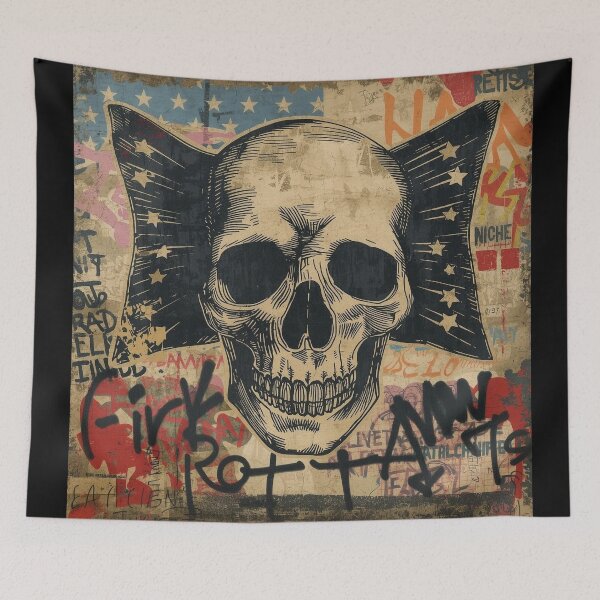 Item preview, USA Flag – Vintage grafiti artistic style designed and sold by ValentinaHramov.