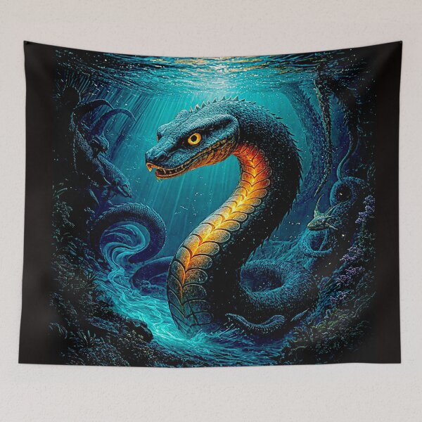 Item preview, Boitatá – The Fiery Serpent of the Depths – Brazilian Mythology #7 designed and sold by Helios Be. Lavsh.