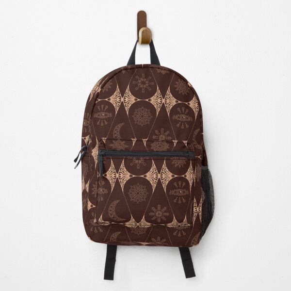 Item preview, Retro Nouveau Mystic Tiles - stained glass geometric - Brown and beige designed and sold by Elodie-Motifs.