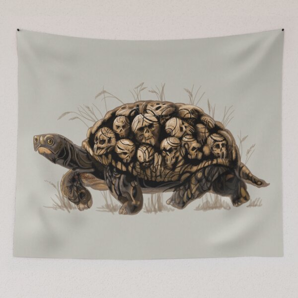Item preview, Skull Turtle, handpainted painting  designed and sold by AK-Hevonen.