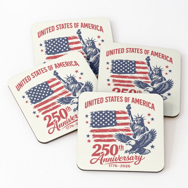 Item preview, USA 250 Years Anniversary, Retro America Flag 4th July Patriotic designed and sold by NicowrmSArt.