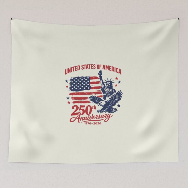 Item preview, USA 250 Years Anniversary, Retro America Flag 4th July Patriotic designed and sold by NicowrmSArt.