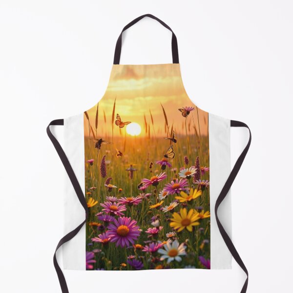 Item preview, Sunset wildflower meadow with butterflies designed and sold by Vida e Arte.