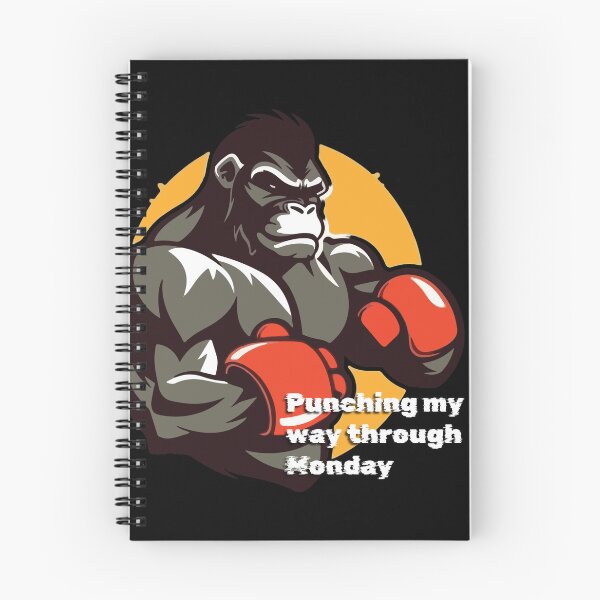 Item preview, Punching Through Monday - Powerful Gorilla Art designed and sold by Mini Pixel Perfect Co..