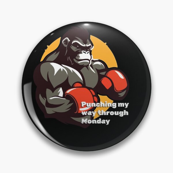 Item preview, Punching Through Monday - Powerful Gorilla Art designed and sold by Mini Pixel Perfect Co..