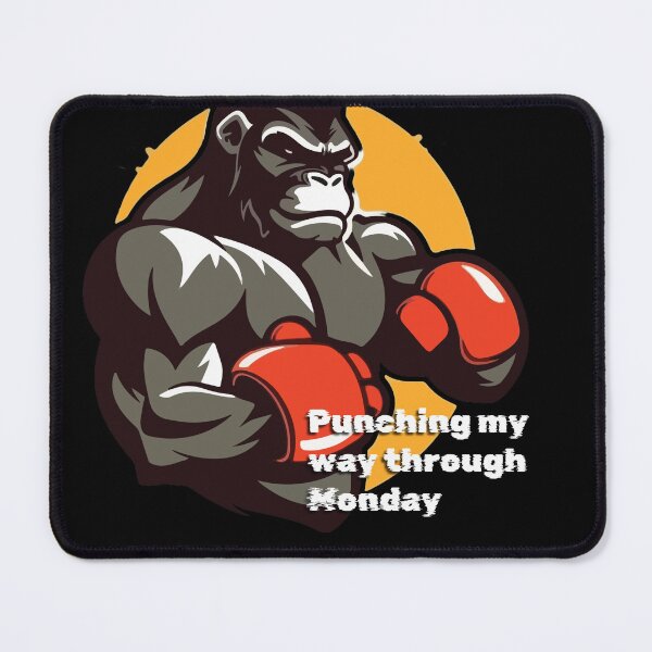 Item preview, Punching Through Monday - Powerful Gorilla Art designed and sold by Mini Pixel Perfect Co..