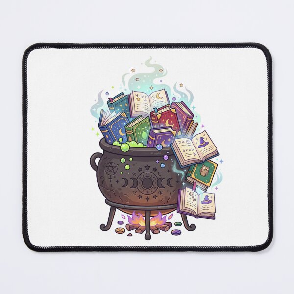Item preview, Cute Fantasy Witches Cauldron of Glowing Magic Books designed and sold by Kvarny.