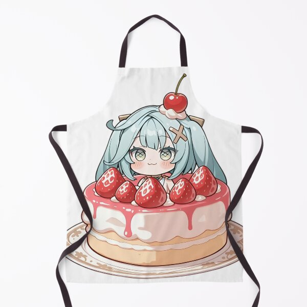 Item preview, Cute Strawberry Cake Chibi Girl | Kawaii Anime Dessert Character | Pastel Aesthetic Sweet Illustration designed and sold by Dyan4.