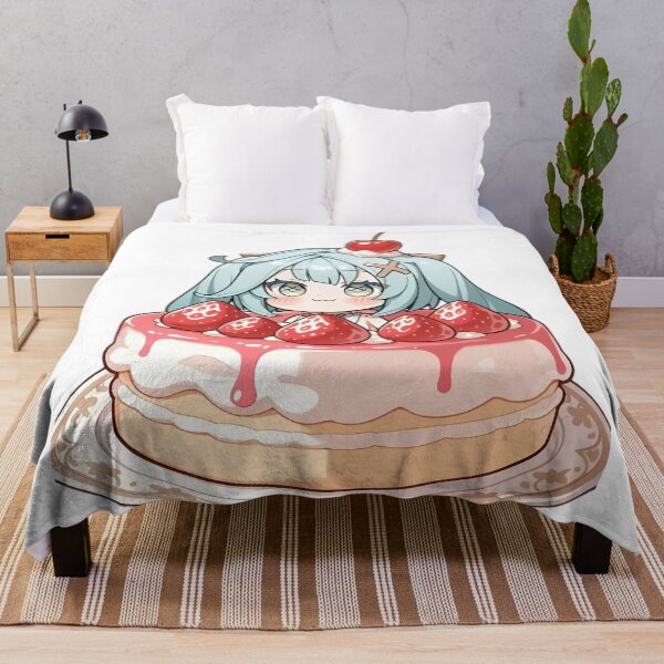 Item preview, Cute Strawberry Cake Chibi Girl | Kawaii Anime Dessert Character | Pastel Aesthetic Sweet Illustration designed and sold by Dyan4.