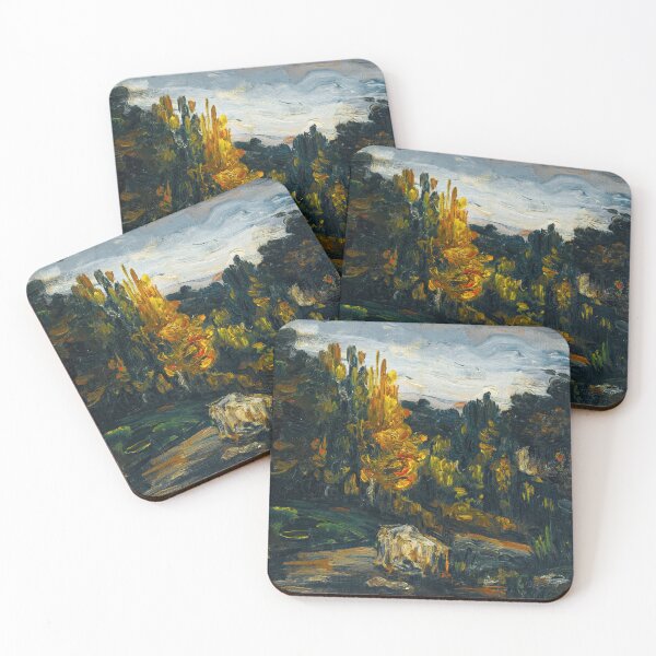 Item preview, Paysage by Paul Cézanne: Autumn Woodland Landscape Fine Art Poster designed and sold by artofuniverse.