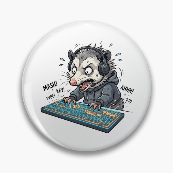 Item preview, Stressed Opossum Office Worker Gaming Graphic designed and sold by Kvarny.