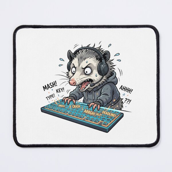 Item preview, Stressed Opossum Office Worker Gaming Graphic designed and sold by Kvarny.