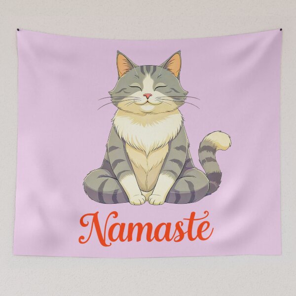 Item preview, Cool Cat Namaste Design 3 designed and sold by DigitalandPhoto.