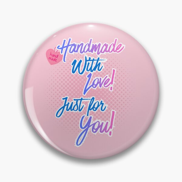 Item preview, Handmade With Love Just For You - Pink & Blue Script Aesthetic designed and sold by Elly for Design (Power of Creation).
