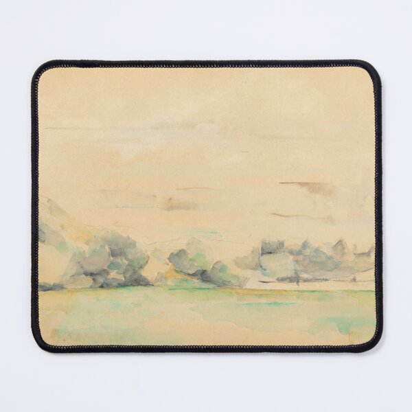 Item preview, Paysage Au Bord De Leau by Paul Cézanne: Minimal Misty Landscape Poster designed and sold by artofuniverse.