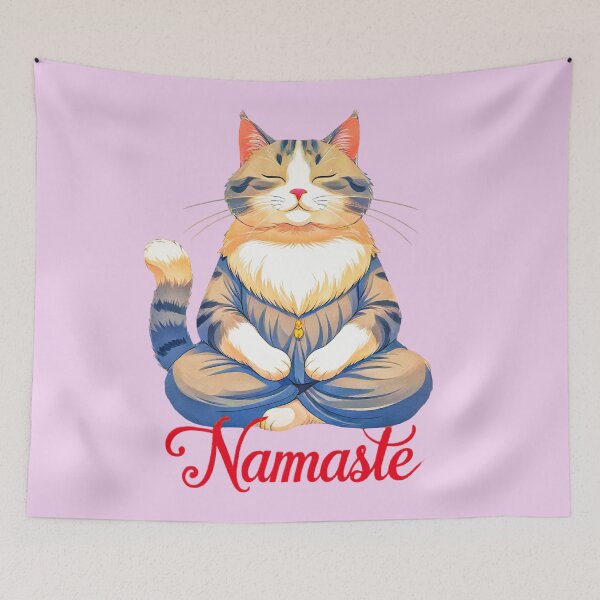 Item preview, Cool Cat Namaste Design 2 designed and sold by DigitalandPhoto.