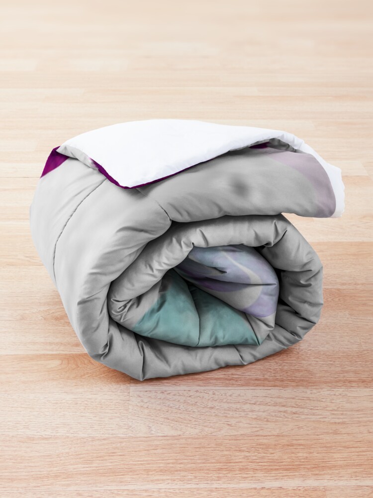 Alternate view of Abstract Watercolour Lines Comforter