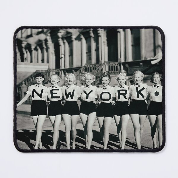 Item preview, 1930 New York City Dancers vintage funny girl power black and white photograph poster print designed and sold by Astrid Arkhangelsky.