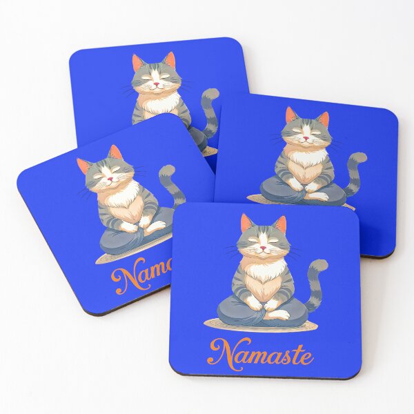 Item preview, Cool Cat Namaste Design 1 designed and sold by DigitalandPhoto.