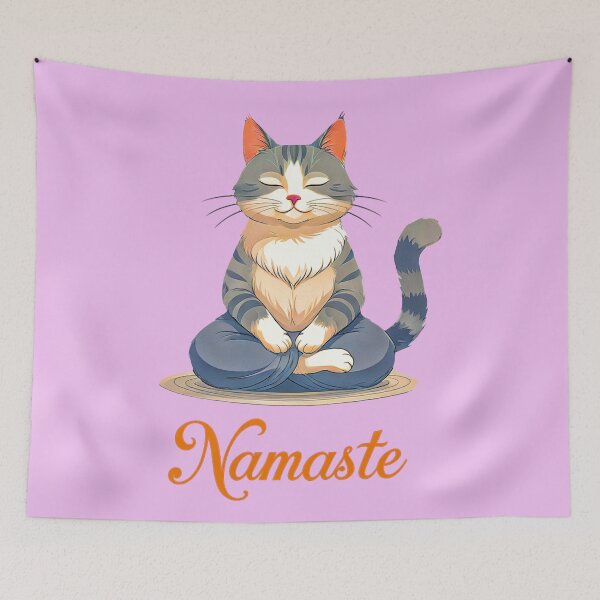 Item preview, Cool Cat Namaste Design 1 designed and sold by DigitalandPhoto.
