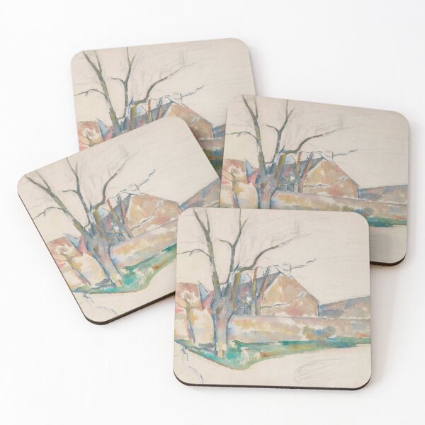 Item preview, Paysage Dhiver by Paul Cézanne: Minimal Winter Landscape Poster designed and sold by artofuniverse.