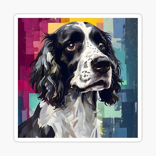 English Springer Spaniel (Black & White) Sticker