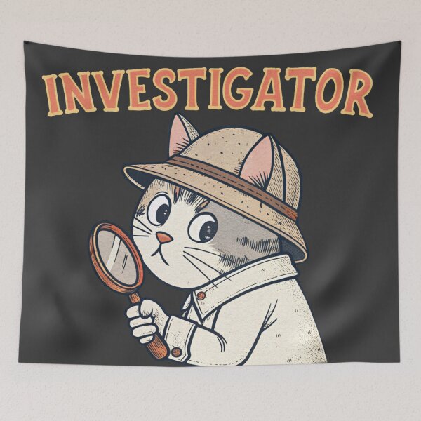 Item preview, Investigator Cat – Case Closed ?️? designed and sold by Artiviose.