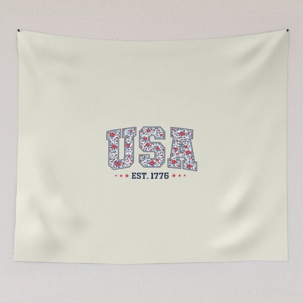 Item preview, Vintage Floral USA, Retro America, 4th Of July, America Coquette, Patriotic designed and sold by NicowrmSArt.