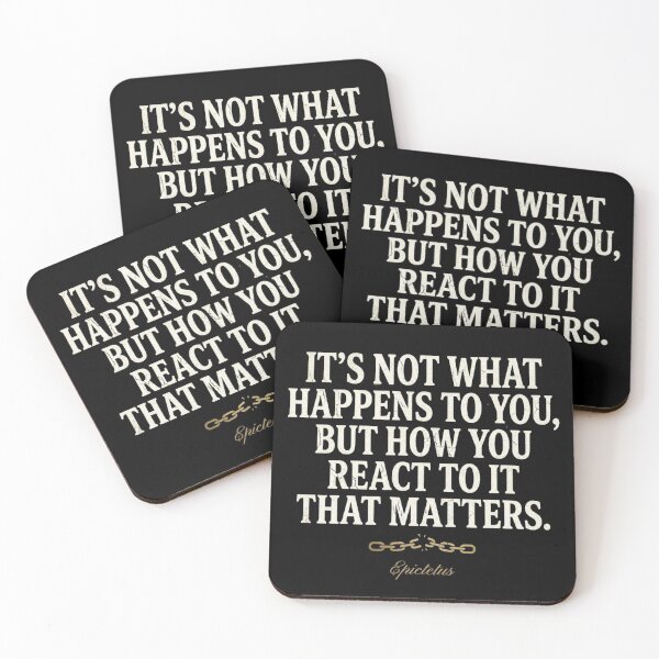 Item preview, Epictetus Stoic Quote — It's Not What Happens To You — Philosophy Gift for Men designed and sold by Raven Studios.