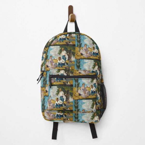 Item preview, Picnic on a Riverbank by Paul Cézanne: Post Impressionist riverside fine art print designed and sold by artofuniverse.
