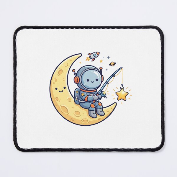 Item preview, Astronaut Catching Stars From Crescent Moon designed and sold by Kvarny.