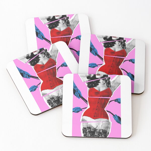 Item preview, Red Corset Tension // Retro Punk Collage designed and sold by Artistic Vibes Art.