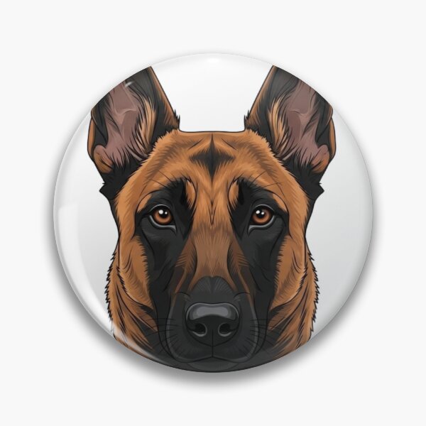 Item preview, Belgian Malinois Shepherd – Realistic and Modern Canine Illustration designed and sold by saphira-art.