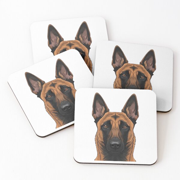 Item preview, Belgian Malinois Shepherd – Realistic and Modern Canine Illustration designed and sold by saphira-art.