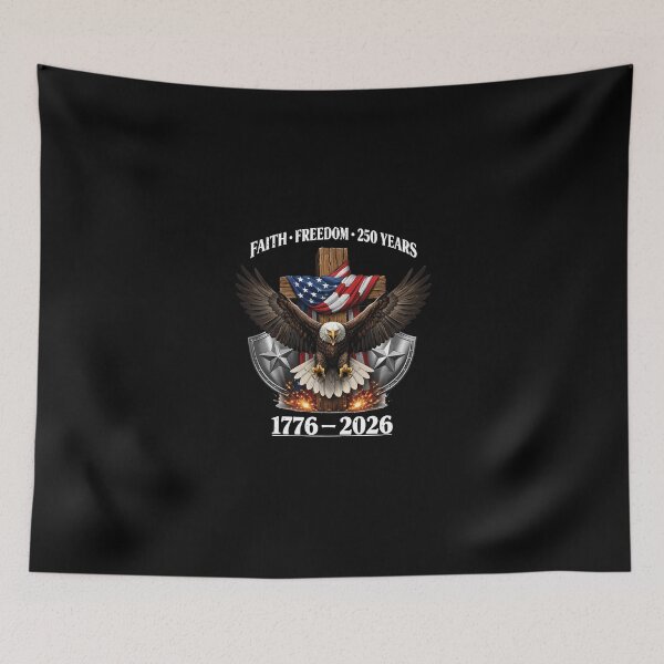 Item preview, 250 Years of Freedom, 1776 - 2026 Eagle Patriotic, Eagle July, Patriotic Christian Eagle Cross, 4th of July 2 designed and sold by NicowrmSArt.