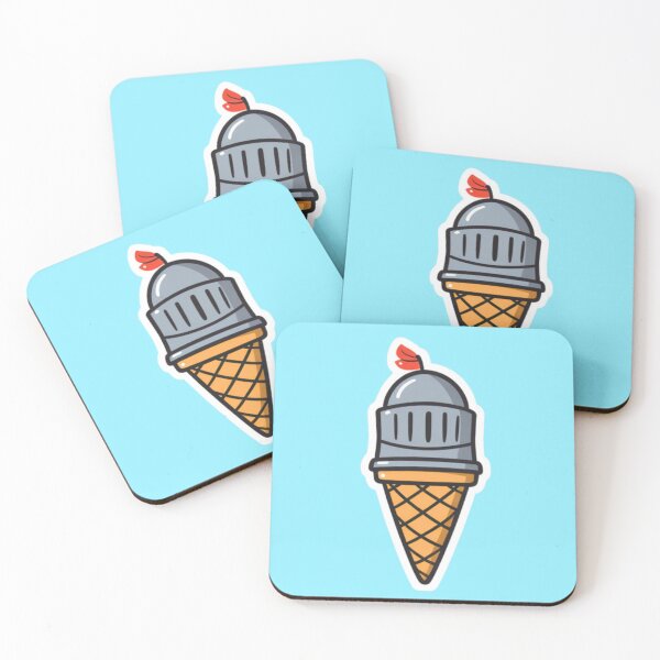 Item preview, Knight Ice Cream Cone – Medieval Armor Dessert Cartoon designed and sold by TheStephanieRome.