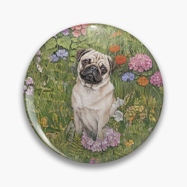 Item preview, Pug Dog Floral Pattern Throw Blanket Phone Case designed and sold by candiscamera.
